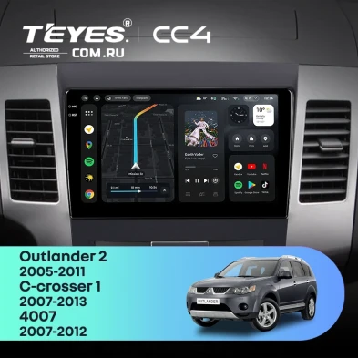 Штатная магнитола Teyes CC4 6/64 Citroen C-Crosser 1 (2007-2013) Декор Тип-B