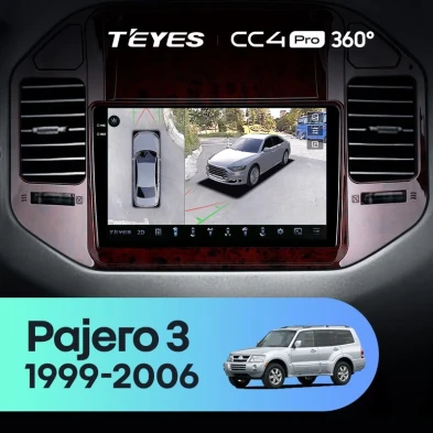 Штатная магнитола Teyes CC4 Pro 360 12/256 Mitsubishi Pajero 3 V70 V60 (1999-2006)