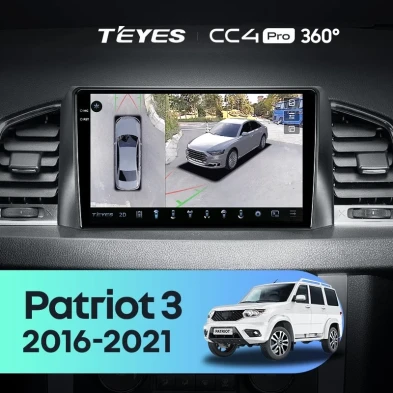Штатная магнитола Teyes CC4 Pro 360 8/128 UAZ Patriot 3 (2016-2021) F1