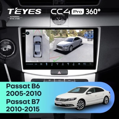 Штатная магнитола Teyes CC4 Pro 360 12/256 Volkswagen Passat B6 (2005-2010)