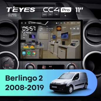 Штатная магнитола Teyes CC4 Pro 12/256 Citroen Berlingo 2 B9 (2008-2019) (11")