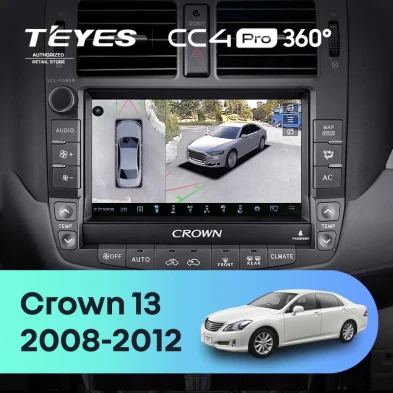 Штатная магнитола Teyes CC4 Pro 360 12/256 Toyota Crown 13 S200 (2008-2012) Тип-B
