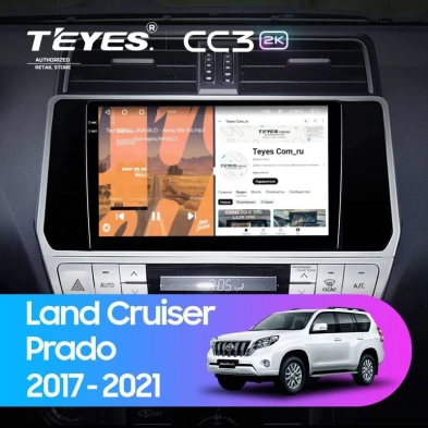 Штатная магнитола Teyes CC3 2K 4/32 Toyota Land Cruiser Prado 150 (2017-2021)