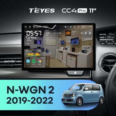 Штатная магнитола Teyes CC4 Pro 12/256 Honda N-WGN 2 (2019-2022) Правый руль (11")