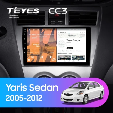 Штатная магнитола Teyes CC3 4/32 Toyota Yaris Sedan (2005-2012)
