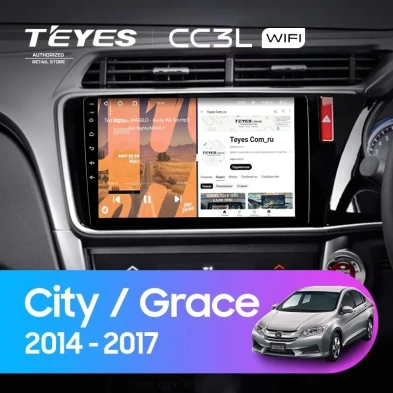 Штатная магнитола Teyes CC3L WiFi 2/32 Honda City (2014-2017) Тип-A Правый руль