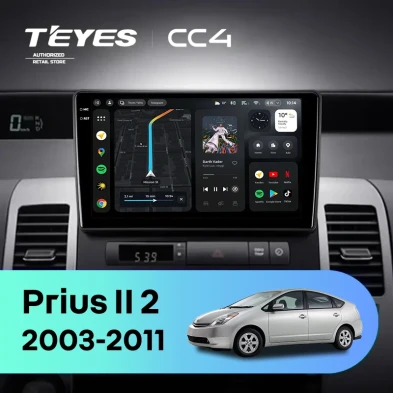 Штатная магнитола Teyes CC4 8/128 Toyota Prius XW20 II (2003-2011) F2