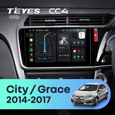Штатная магнитола Teyes CC4 6/64 Honda City (2014-2017) Тип-A Правый руль