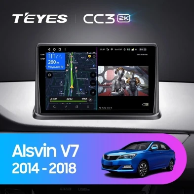 Штатная магнитола Teyes CC3 2K 4/32 Changan Alsvin V7 (2014-2018)