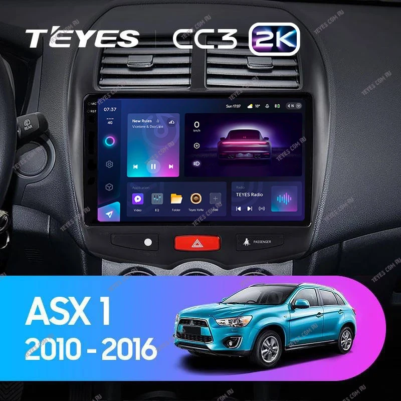 Штатная магнитола Teyes CC3 2K 4/64 Mitsubishi ASX 1 (2010-2016) Тип-B