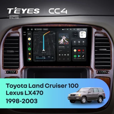 Штатная магнитола Teyes CC4 8/128 Toyota Land Cruiser 100 (1998-2003) F4