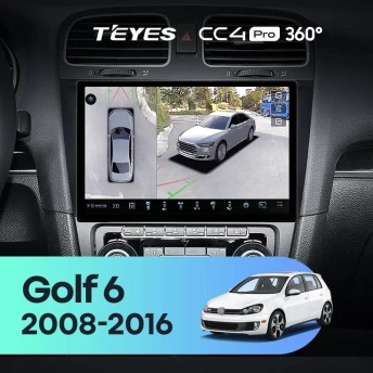 Штатная магнитола Teyes CC4 Pro 360 12/256 Volkswagen Golf 6 (2008-2016) (11")