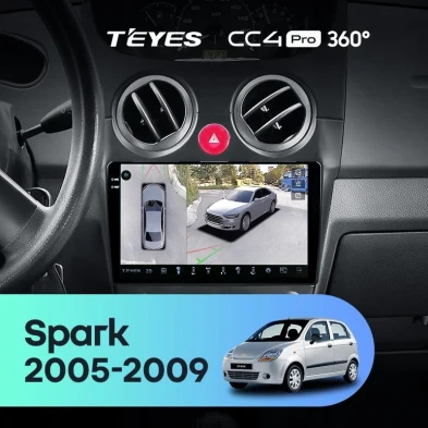 Штатная магнитола Teyes CC4 Pro 360 12/256 Chevrolet Spark M200 (2005-2009)