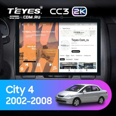 Штатная магнитола Teyes CC3 2K 4/32 Honda City 4 (2002-2008) (13")