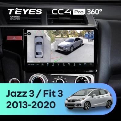 Штатная магнитола Teyes CC4 Pro 360 12/256 Honda Fit 3 (2013-2020) Тип-B