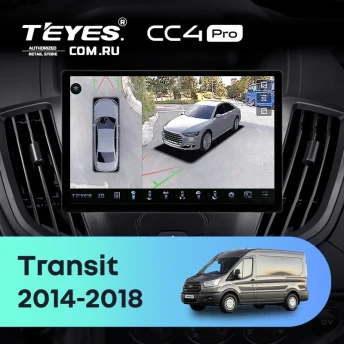 Штатная магнитола Teyes CC4 Pro 360 8/128 Ford Transit Van L3H2 (2014-2018) (11")