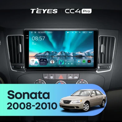 Штатная магнитола Teyes CC4 Pro 8/128 Hyundai Sonata NF (2008-2010) F1