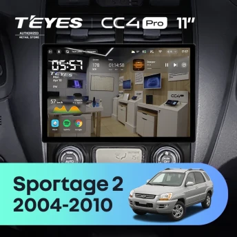 Штатная магнитола Teyes CC4 Pro 12/256 Kia Sportage 2 (2004-2010) F2 (11")