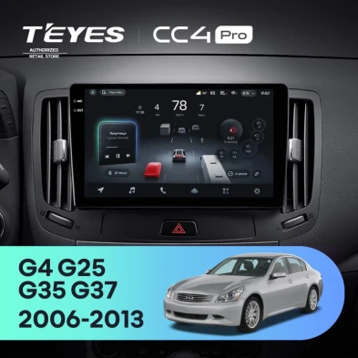 Штатная магнитола Teyes CC4 Pro 8/128 Infiniti G4 G25 G35 G37 (2006-2013)