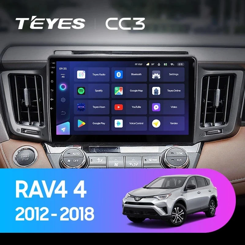 Штатная магнитола Teyes CC3 4/64 Toyota RAV4 (2012-2018)