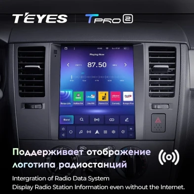 Штатная магнитола Tesla style Teyes TPRO 2 3/32 Nissan Tiida C11 (2004-2013)