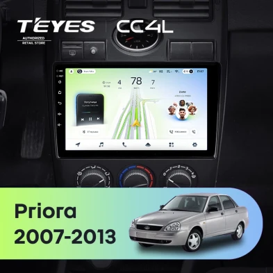 Штатная магнитола Teyes CC4L 6/64 Lada Priora 1 (2007-2013) F2 (черная)