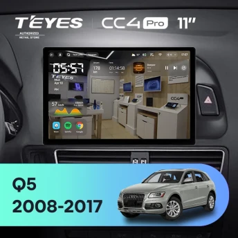 Штатная магнитола Teyes CC4 Pro 12/256 Audi Q5 8R (2008-2017) Тип-A (11")
