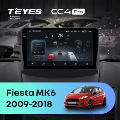 Штатная магнитола Teyes CC4 Pro 8/128 Ford Fiesta 6 (2009-2018) F1 Тип-B