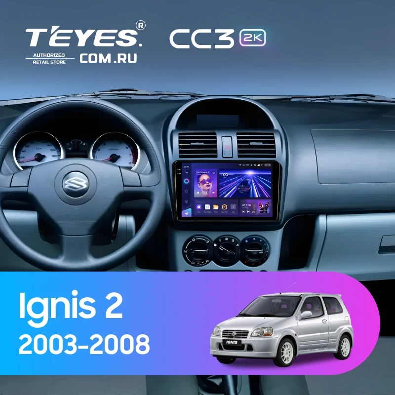 Штатная магнитола Teyes CC3 2K 6/128 Suzuki Ignis 2 (2003-2008)