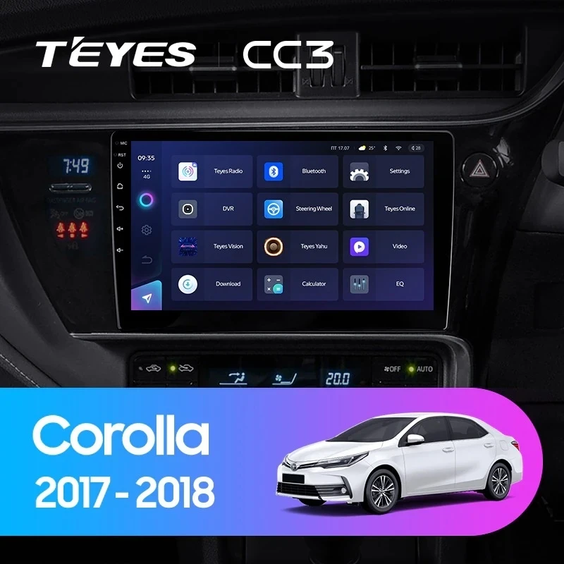 Штатная магнитола Teyes CC3 4/32 Toyota Corolla (2017-2018) Тип-B
