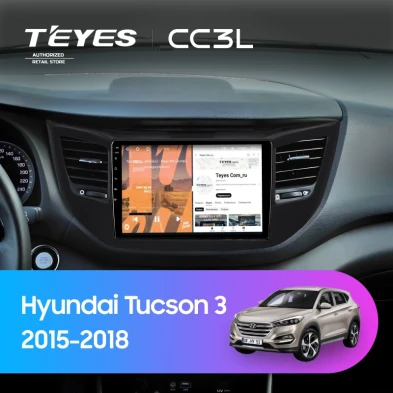 Штатная магнитола Teyes CC3L 4/64 Hyundai Tucson 3 (2015-2018) Тип-B (черная)
