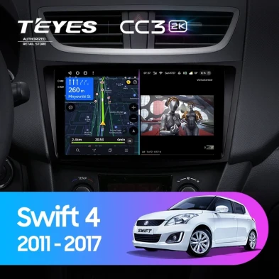 Штатная магнитола Teyes CC3 2K 360 6/128 Suzuki Swift 4 (2011-2017)