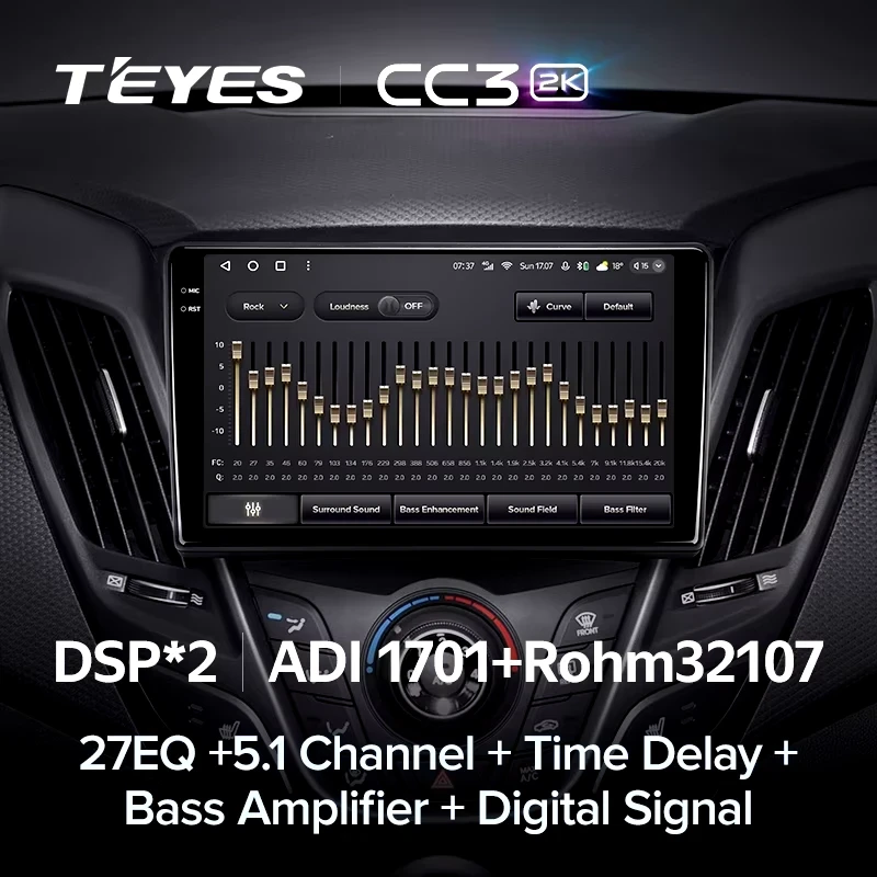 Штатная магнитола Teyes CC3 2K 4/64 Hyundai Veloster FS (2011-2017) Тип-B