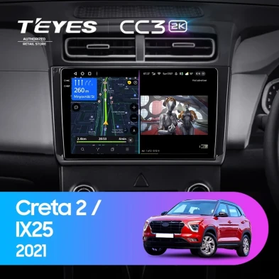 Штатная магнитола Teyes CC3 2K 360 6/128 Hyundai Creta 2 (2021-2022) (глянец) F2