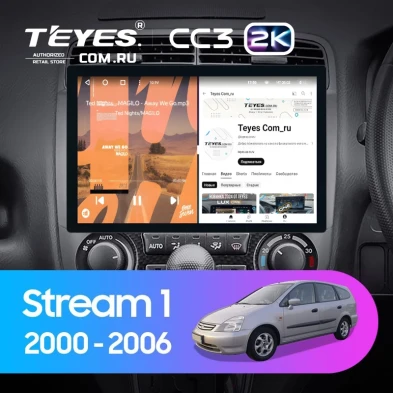 Штатная магнитола Teyes CC3 2K 4/64 Honda Stream 1 (2000-2006) F1 (11")