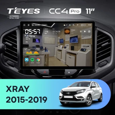 Штатная магнитола Teyes CC4 Pro 8/128 Lada Xray (2015-2022) (11")